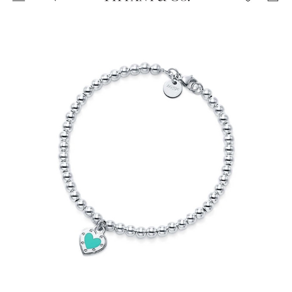 Love Heart Tag Bead Bracelet: good as new